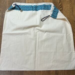 New! Tory Burch Drawstring Dust Bag for Shoes/Handbags w Gold Logo Charm 22”x24”